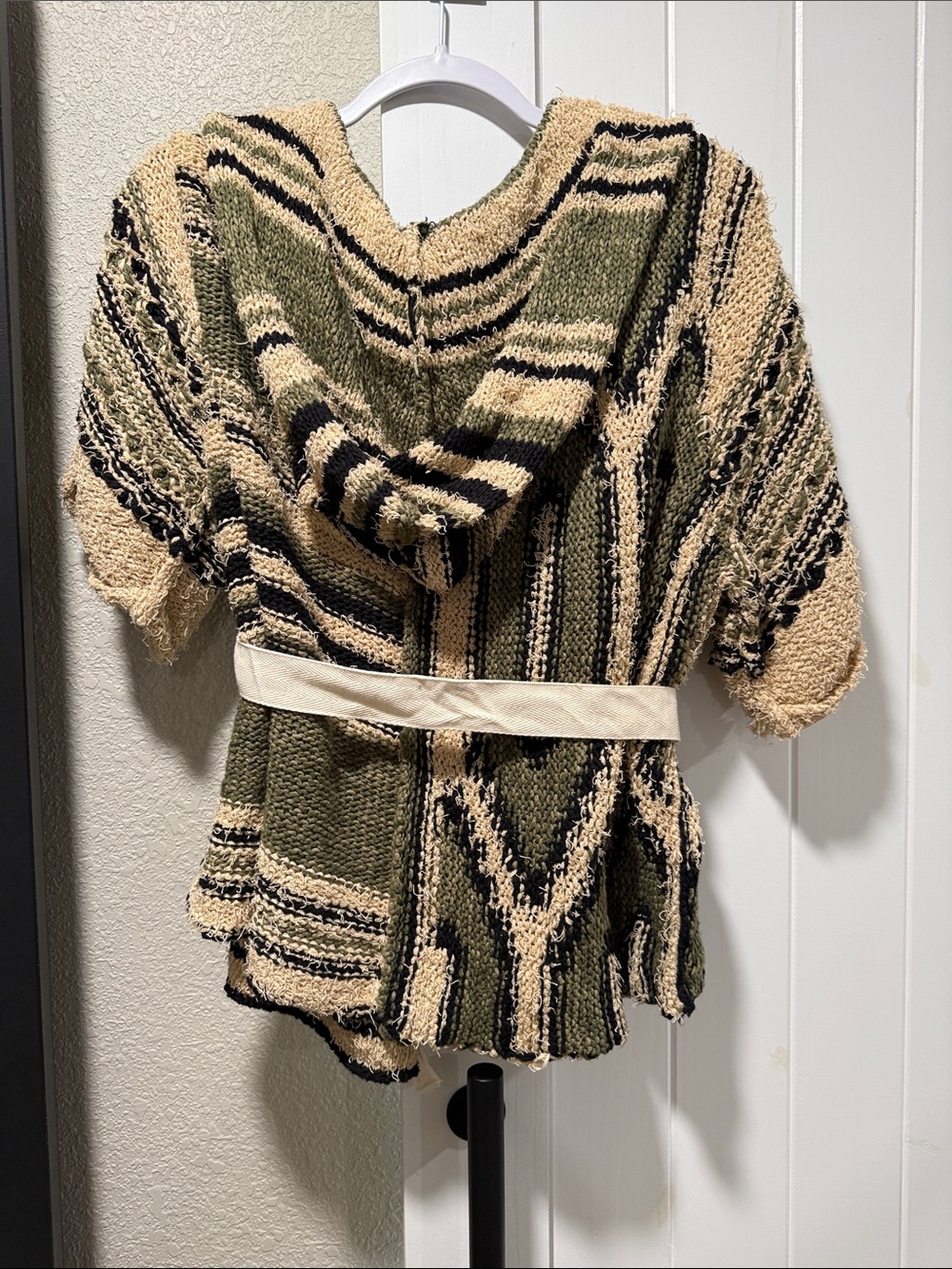 Free People Olive Beige Combo Desert Palms Wrap Cardi - Picture 5 of 5